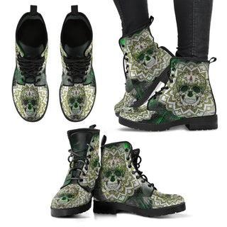 Skull Of Life Women's Leather Boots - designfullprint