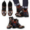 Leather Comfortable Lace Up Boots - FIRE DEPT FireFighter Fire Rescue (Men & Women Size) 001 - designfullprint