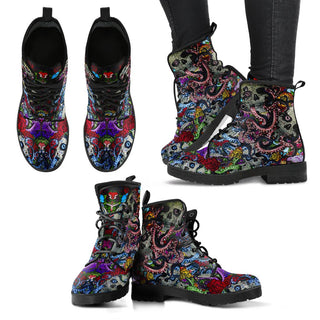 Sugar Skull Octopus Women's Handcrafted Premium Boots