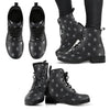 New Comfortable Lace Up Leather Boots Skull 018 - designfullprint
