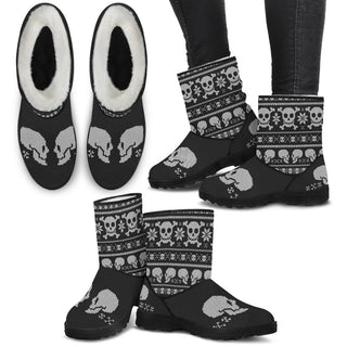 Limited Edition - Skull Christmas Comfortable Faux Fur Boots