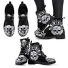 New Comfortable Lace Up Leather Skull Boots 005 - designfullprint