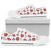 Skull Low Top Canvas Shoes 06 Women/Men, White - designfullprint