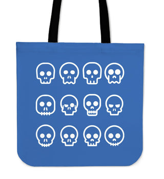 Skull Madness (Blue) Tote Bag - designfullprint