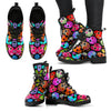 New Comfortable Lace Up Leather Skull Boots 003 - designfullprint