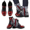 Leather Comfortable Lace Up Boots - FIRE DEPT Fire Fighter Fire Rescue (Men & Women Size) 002 - designfullprint