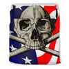 Flag Skull Black Bedding Set