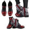 Leather Comfortable Lace Up Boots - FIRE DEPT Fire Fighter Fire Rescue (Men & Women Size) 002 - designfullprint