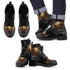 New Comfortable Lace Up Leather Boots Skull 020 - designfullprint