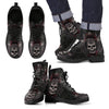 New Comfortable Lace Up Leather Skull Boots 006 - designfullprint