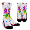 Splatter Paint Crew Socks - designfullprint