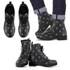 New Comfortable Lace Up Leather Boots Skull 018 - designfullprint