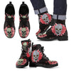 New Comfortable Lace Up Leather Skull Boots 002 - designfullprint