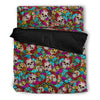 Skull & Flowers Duvet Bedding Set