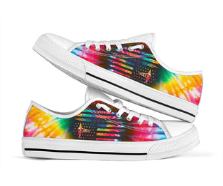 Medical Tie Dye Flag Low Top Shoes