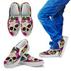 Sugar Skull Kid's Slip Ons (White)