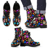 Sugar Skull Party Vegan Leather Boots for Men