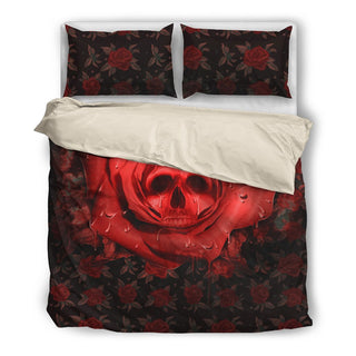Rose Skull Bedding Set