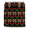 Roses and Skulls Bedding Set for Skull Lovers