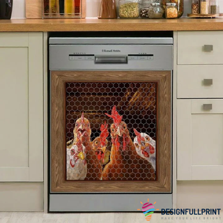 Farmer Hen Chicken Decor Dishwasher Cover HG Gift For Farmer
