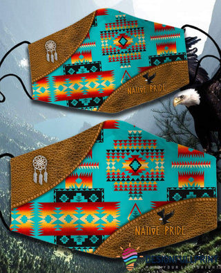Gift For Native American Native American Cloth Mask pack of 3 HG Native Pattern Cloth Mask