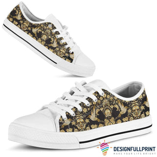 Hummingbird Rose Gold Lowtop Canvas Shoes NHD