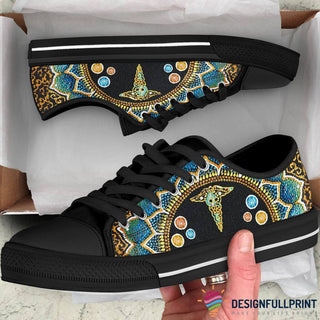 Gifts For Nurses Nurse Symbol Mandala Lowtop Canvas Shoes NHD