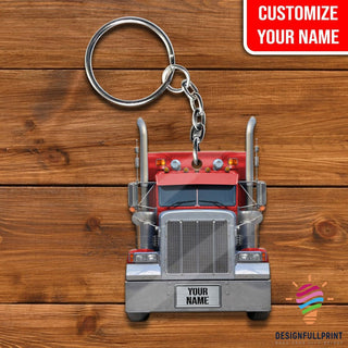 Customized Your Name Love Truck Key Chain HG