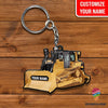 Customized Your Name Love Bulldozer Key Chain HG