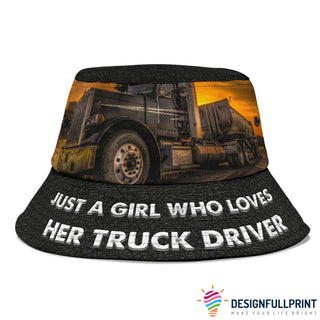 Just A Girl Who Loves Her Truck Driver Bucket Hat LN