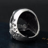 Vintage Men's Silver Biker Skull Ring
