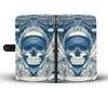 Skull Art Phone Wallet Case 03 - designfullprint