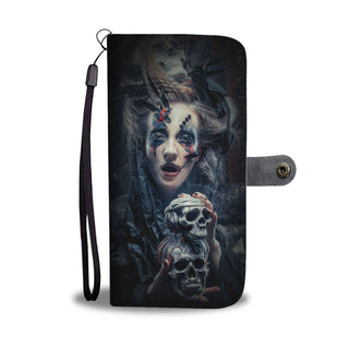 Skull Art Phone Wallet Case 05 - designfullprint