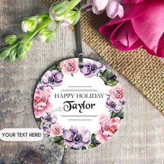 Personalized Ceramic Circle Ornament 10 - designfullprint