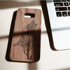 Wood Phone Case for Universal Models - Wolf Tree Howling Wolf 006 - designfullprint