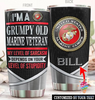 Grumpy Old Marine Corps Vétéran Personnalisé Gobelet CH