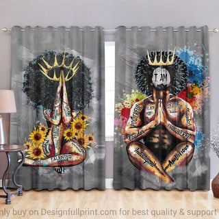 Black Pride Black King And Black Queen Curtain LN