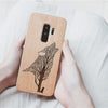 Wood Phone Case for Universal Models - Wolf Tree Howling Wolf 006 - designfullprint