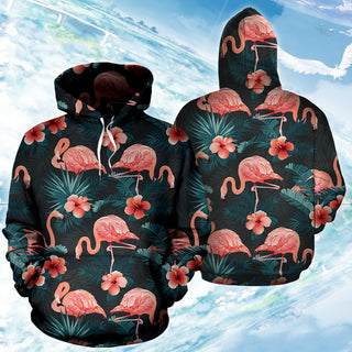 3D Flamingo Printed Hoodie 006 - designfullprint
