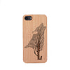 Wood Phone Case for Universal Models - Wolf Tree Howling Wolf 006 - designfullprint