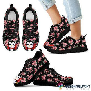 Pride Gift For LGBT Flower Penguin Shoes Penguin Sneakers LH Original Penguin Shoes Penguin Shoes Mens Penguin Lover