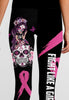 Skull Gift Pink Sugar Skull Girl Breast Cancer Awareness Premium Leggings