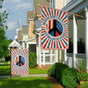 Gift For Hippie Living In Peace Hippie Symbol Imagine All the People US FLag LN