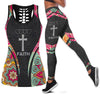 Gift For Christian Jesus Faith Tank Top and Leggings Set Christian Workout Tanks