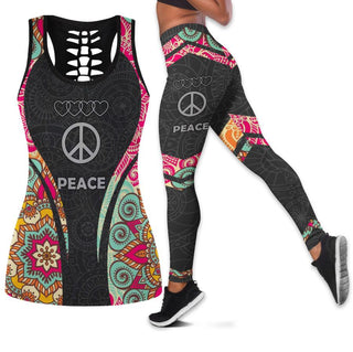 Gift For Hippie Hippie Mandala Tank Top And Leggings Set LN