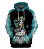 Skull Gift Teal and Orange F L A G Skull Apparels