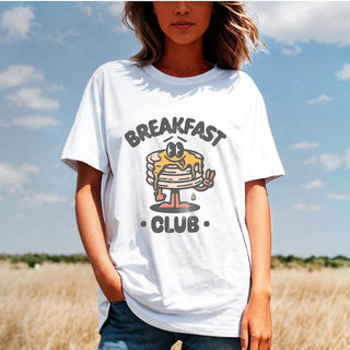 Breakfast Aesthetic Bohemian Retro Vintage Club  Graphic Tee | Retro Graphic Tee | Grunge Hippie Boho  HG
