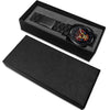 3D Skull Watch - Stainless steel back with leather/ stainless steel band 001 - designfullprint