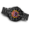 3D Skull Watch - Stainless steel back with leather/ stainless steel band 002 - designfullprint