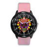 3D Skull Watch - Stainless steel back with leather/ stainless steel band 002 - designfullprint